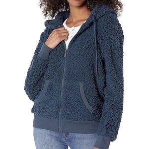 Marc New York Navy Blue Teddy Fleece Jacket* Size Large Ultra-Soft Sherpa wom716